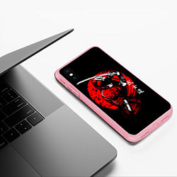 Чехол iPhone XS Max матовый МОТО САМУРАЙ С КАТАНОЙ JAPAN SAMURAI, цвет: 3D-баблгам — фото 2
