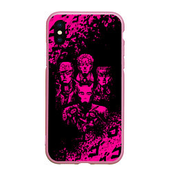 Чехол iPhone XS Max матовый JOJO BIZARRE ADVENTURE ПЕРСОНАЖИ, цвет: 3D-розовый