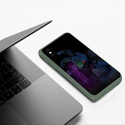 Чехол iPhone XS Max матовый BONNIE BROKEN, цвет: 3D-темно-зеленый — фото 2