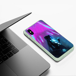 Чехол iPhone XS Max матовый LEAGUE OF LEGENDS, ДЖИНКС, цвет: 3D-салатовый — фото 2