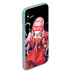 Чехол iPhone XS Max матовый 02, ZERO TWO, DARLING IN THE FRANXX, цвет: 3D-мятный — фото 2