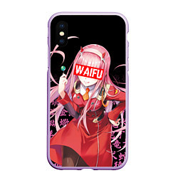 Чехол iPhone XS Max матовый 02, ZERO TWO, DARLING IN THE FRANXX, цвет: 3D-сиреневый