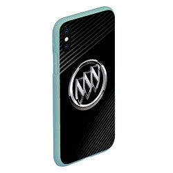 Чехол iPhone XS Max матовый Buick Black wave background, цвет: 3D-мятный — фото 2