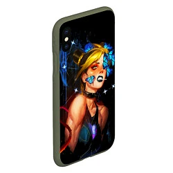 Чехол iPhone XS Max матовый Jojo Stone Ocean Jolyne cujoh, цвет: 3D-темно-зеленый — фото 2