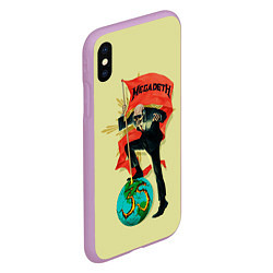 Чехол iPhone XS Max матовый Megadeth world, цвет: 3D-сиреневый — фото 2