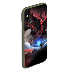 Чехол iPhone XS Max матовый DOTA ТЕНЬ, SHADOW FIEND, цвет: 3D-темно-зеленый — фото 2