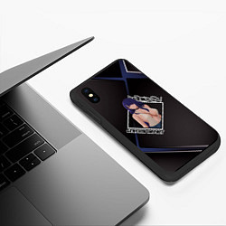 Чехол iPhone XS Max матовый Shogun Raiden Сёгун Райдэн Эи, Genshin Impact, цвет: 3D-черный — фото 2