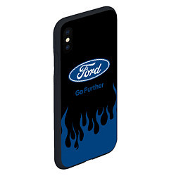 Чехол iPhone XS Max матовый FORD, ФОРД ОГОНЬ, цвет: 3D-черный — фото 2