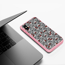 Чехол iPhone XS Max матовый МНОГО ТИГРОВ НОВЫЙ ГОД 2022, цвет: 3D-баблгам — фото 2