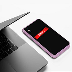 Чехол iPhone XS Max матовый TOKIO БУМАЖНЫЙ ДОМ, цвет: 3D-сиреневый — фото 2