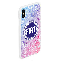 Чехол iPhone XS Max матовый FIAT BIG LOGO, цвет: 3D-белый — фото 2