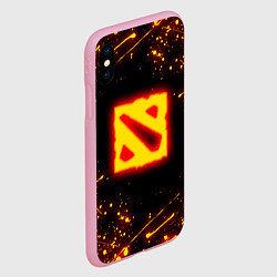 Чехол iPhone XS Max матовый DOTA 2 FIRE LOGO ДОТА 2 ОГНЕННЫЙ ЛОГО, цвет: 3D-розовый — фото 2