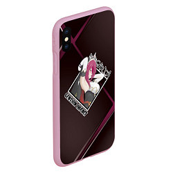Чехол iPhone XS Max матовый Rosaria Розария, Genshin Impact, цвет: 3D-розовый — фото 2