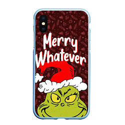 Чехол iPhone XS Max матовый ГРИНЧ GRINCH WHATEVER, цвет: 3D-голубой