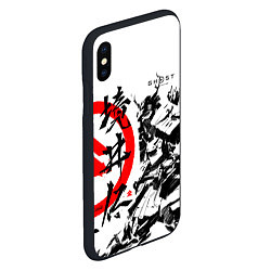 Чехол iPhone XS Max матовый Ghost of Tsushima Самурай, цвет: 3D-черный — фото 2