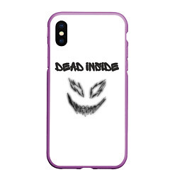 Чехол iPhone XS Max матовый Zxc Smile, цвет: 3D-фиолетовый