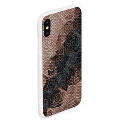 Чехол iPhone XS Max матовый Коллекция Journey Шоколад 566-974 Дополнение, цвет: 3D-белый — фото 2