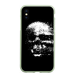 Чехол iPhone XS Max матовый Skulls glitch