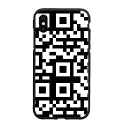 Чехол iPhone XS Max матовый Qr codeкуаркод