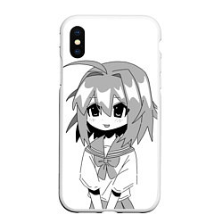 Чехол iPhone XS Max матовый Anime Tyan, цвет: 3D-белый