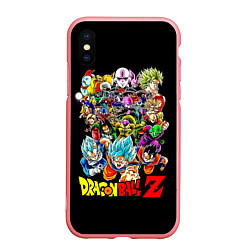 Чехол iPhone XS Max матовый Персонажи Dragon Ball, цвет: 3D-баблгам