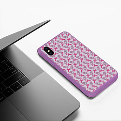 Чехол iPhone XS Max матовый Анкх Ключ Жизни, цвет: 3D-фиолетовый — фото 2