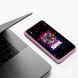 Чехол iPhone XS Max матовый FRIDAY NIGHT FUNKIN НЕОНОВАЯ СТЕНА FNF, цвет: 3D-розовый — фото 2