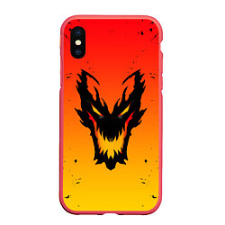 Чехол iPhone XS Max матовый DOTA SHADOW FIEND FIRE, цвет: 3D-красный