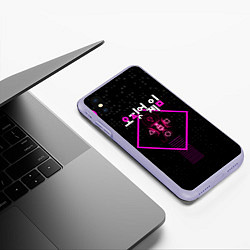 Чехол iPhone XS Max матовый Squid Game Геометрические фигуры, цвет: 3D-светло-сиреневый — фото 2