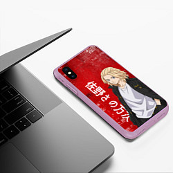 Чехол iPhone XS Max матовый МАЙКИ МАНДЗИРО ТОСВА RED, цвет: 3D-сиреневый — фото 2