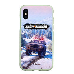 Чехол iPhone XS Max матовый SnowRunner Гонки по бездорожью