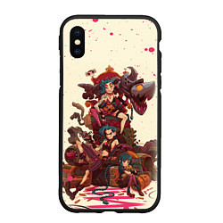 Чехол iPhone XS Max матовый ЛИГА ЛЕГЕНД JINX ARCANE, цвет: 3D-черный