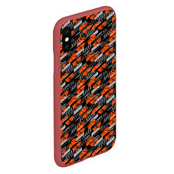 Чехол iPhone XS Max матовый Баскетбол - Basketball, цвет: 3D-красный — фото 2