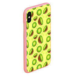 Чехол iPhone XS Max матовый Киви паттерн, цвет: 3D-баблгам — фото 2