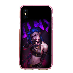 Чехол iPhone XS Max матовый JINX ARCANE НАДПИСЬ LEAGUE OF LEGENDS