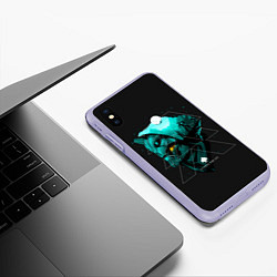 Чехол iPhone XS Max матовый Cayde-6 art, цвет: 3D-светло-сиреневый — фото 2