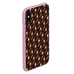 Чехол iPhone XS Max матовый Coffee - Кофе, цвет: 3D-розовый — фото 2