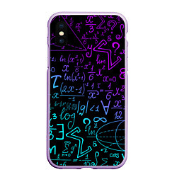 Чехол iPhone XS Max матовый НЕОНОВЫЕ ФОРМУЛЫ NEON FORMULAS, цвет: 3D-сиреневый