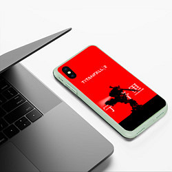 Чехол iPhone XS Max матовый Mech TF2, цвет: 3D-салатовый — фото 2