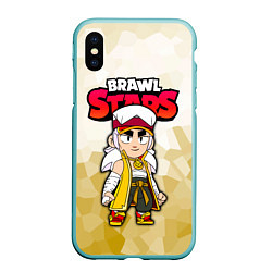 Чехол iPhone XS Max матовый Furious Fang Неистовый Фэнг Brawl Stars, цвет: 3D-мятный