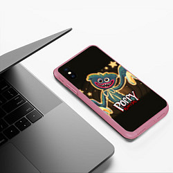 Чехол iPhone XS Max матовый POPPY PLAYTIME ГЛИТЧ ПОППИ ПЛЕЙТАЙМ, цвет: 3D-малиновый — фото 2