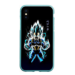 Чехол iPhone XS Max матовый Разряд молнии Гоку - Dragon Ball, цвет: 3D-мятный