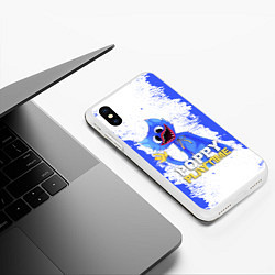Чехол iPhone XS Max матовый POPPY PLAYTIME - ХАГГИ ВАГГИ ПРИВЕТ, цвет: 3D-белый — фото 2