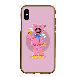 Чехол iPhone XS Max матовый KISSY MISSY POPPY PLAYTIME ПОППИ ПЛЕЙТАЙМ КИССИ МИ, цвет: 3D-коричневый