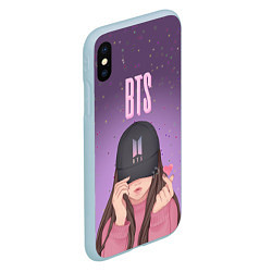 Чехол iPhone XS Max матовый BTS Bulletproof Boy Scout, цвет: 3D-голубой — фото 2