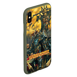 Чехол iPhone XS Max матовый Warhammer old battle, цвет: 3D-темно-зеленый — фото 2