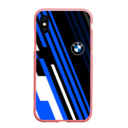 Чехол iPhone XS Max матовый БМВ BMW СИНИИ ЛИНИИ, цвет: 3D-баблгам