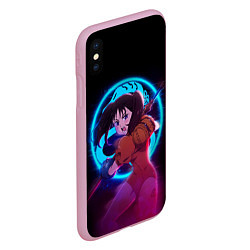 Чехол iPhone XS Max матовый DIANE SEVEN DEADLY SINS NEON ДИАНА, цвет: 3D-розовый — фото 2