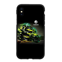 Чехол iPhone XS Max матовый YAMAHA - famous racing team!, цвет: 3D-черный