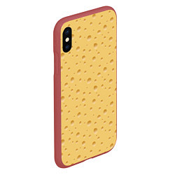 Чехол iPhone XS Max матовый Сыр - Cheese, цвет: 3D-красный — фото 2